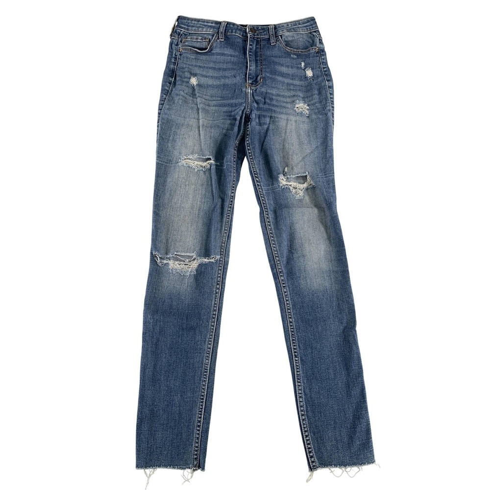 Hollister Jeans Womens 27 Ultra High Rise Distressed Skinny Denim Stretch Classi